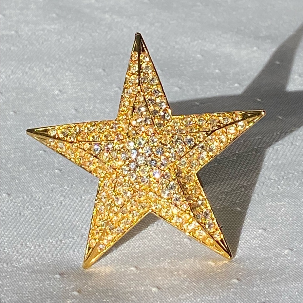 Joan Rivers Star Brooch Pin Signed